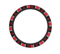 Red Leopard and Zebra Animal Print Steering Wheel Cover for Auto Trucks SUV