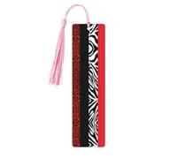 Red Leopard and Zebra Animal Wooden Bookmark Perfect Decoration for Bookmarks Lovers Students Reading Book Club