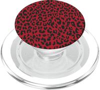 Red Leopard Cheetah Print Animal For Women Girls Cute PopSockets PopGrip for MagSafe