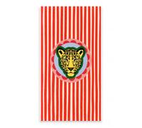 Red Leopard Paper Napkins 40 x 13 cm - Pack of 15 - Triple Ply - Stripes & Leopard Head - Napkins for Birthday, Jungle, Safari, Party, Aperitif and Reception