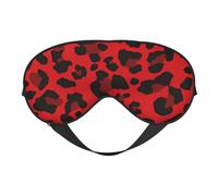 Red Leopard Pattern Print Comfortable Sleep Eye Mask Men Women Lightweight Travel Nap Meditation Yoga Work