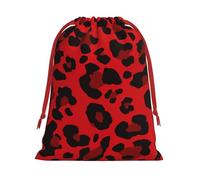 Red Leopard Pattern Print Eco-Friendly Gift Portable Bags Function Convenient Easy Clean Home Office Kitchen