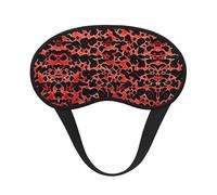 Red Leopard Pattern Print Fashion Sleep Mask, Blackout Eye Mask,Sleeping Eye Mask Suitable for Travel/Yoga/Nap