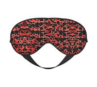 Red Leopard Pattern Print Soft Eye Mask/Sleep Eye Mask/Blackout Eye Mask, Suitable for Travel/Office/Yoga/Nap