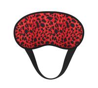 Red Leopard Pattern Sleep Mask for Side Sleeper, Eye Mask Sleeping for Women Men,for Sleeping with Elastic Band
