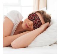 Red Leopard Print Eye Mask Soft Eye Mask for Sleeping, Travel, Nap, Women and Men