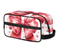 Red Leopard Print Travel Toiletry Bag for Men ，Neon Leopard Print Hanging Dopp Kit - Waterproof Shaving Bag Bathroom Bags Wash Bag for Toiletries Accessories, Color2, 10.5"L x 4.4"W x 5.3"H