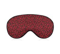 Red Leopard Skin Pattern Sleep Mask Eye Masks Soft Blackout Eye Shade Cover Blindfold Eyeshade for Deep Rest Travel Nap