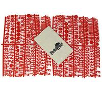 Red Letter Set for Changeable Felt Letter Boards, 3/4" 460 Characters (Includes Letter Board Letters, Symbols / Emojis, Numbers, Punctuation) & Burlap Storage Bag
