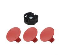 Red Lid Spool Cover and Base for Bosch For AFS 23-37 String Trimmer, 3-Pack with Cutting Head, For Long lasting Plastic Replacement Parts for Lawn Garden Yard