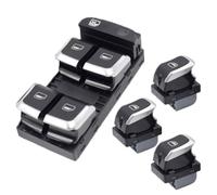 Red Light 8VD 959 851 A 8VD 959 855A Chrome Side Window Regulator Lever Switch Window Glass Lifter Switch(1 Set)