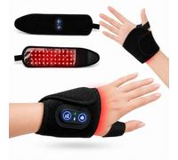 Red Light Carpal Tunnel Wrist Brace with 48 LEDs,3 Heat Levels & 4 Modes