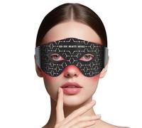 Red Light Eye Mask, 5 Modes Adjustable LED Red Light Therapy for Eyes, Under Eye Red Light Therapy Device for Relieve Eye Bags, Dark Circles and Puffiness, Smoothing Fine Lines