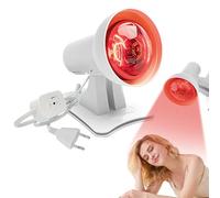 Red Light Lamp, Afenau 150 W Infrared Lamp with 4-Level Temperature Control, 3-Level Time Control, Red Light Lamp, Heat Lamp, Red Light Lamp Therapy for Relief of Muscle Fatigue
