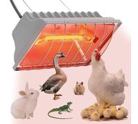 Red Light Lamp Heat Lamp for Chicks, 250 W Heat Lamp Chickens with Economy Switch and 1.8 m Power Cable, Automatic Thermostatic Infrared Lamp for Chickens, Ducks, Piglets, Puppies, Livestock