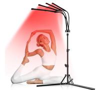 Red Light Lamp with Stand, 660NM&850NM Infrared Lamp with Tripod Design, 10/20/30 Mins Timer, 3 in 1 Chips 180LEDs Infrared Light for Home/Office Use