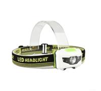 Red Light LED Headlamp 44g for Night Hiking | 44g ultra-light weight, white and red dual LEDs, comfortable for long wear, hiking running cycling(White 5.9*3*4cm)