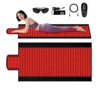 Red Light Mat 660nm & 850nm Near Infrared Light Large Pads for Whole Full Body 71" X 34" Home Use Slimming, Beauty, and Fatigue Reduction(Black)