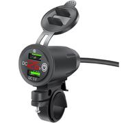 (red light) Motorcycle USB Charger - Motorcycle Phone Charger Powersports Battery Chargers,USB Charger for Boats Ships Motorcycles Atvs