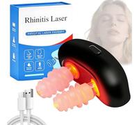 Red Light Nasal Therapy Device, Portable Red Light Nasal Therapy Instrument, Red Light Therapy for Nose Nasal Clearing Device, Lightweight Design for Travel Home Office Use (Black)