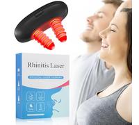 Red Light Nasal Therapy Device, RespiRelief Red & Infrared Light Therapy Instrument, Portable Physiotherapy Nasal Soothing Device for Nose Nasal Clearing (Black)