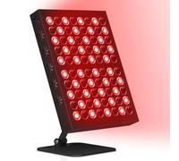 Red Light Panel, 80LEDs 660nm & 850nm Infrared Lamp, 62W High Power Red Lamp with 10/20/30Min Timer, 5 Brightness Infrared Light for Home/Gym Use