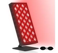 Red Light Panel, Hottoerak 50W High Power Infrared Light, 660nm & 850nm Infrared Lamp with 10/20/30Min Timer, 5 Brightness Red Lamp Panel for Home/Office/Gym Use