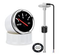 Red Light Pointer 52mm Water Level Gauge, 0-190ohm Water Level Sensor For Car Boat Water Meter 12V24V High Visibility(300mm SensorXGauge)