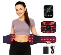 Red Light Therapy Belt, Cordless Red Light Belt with Vibration Massage, 660/850nm Infrared Wrap for Back/Abdomen, 5000mAh Rechargeable-Pain Relief/Circulation Boost/Muscle Relaxation, Gift for Parents