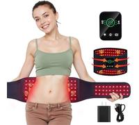 Red Light Therapy Belt for Back & Abdomen, 5000mAh Wireless Infrared Waist Wrap with 3 Modes, Vibration Massage, Pain Relief, Muscle Relaxation & Blood Circulation, Ideal Gift for