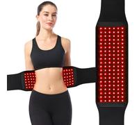 Red Light Therapy Belt for Body, 660nm Red Light & 850nm Near-Infrared Light Wrap Belt With 4 Frequencies, Wearable Large Pad Good For Muscle Relief for Shoulder Back Waist Abdomen, With Adapter