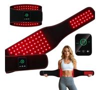Red Light Therapy Belt for Body Back & Abdomen, 5000mAh Cordless Infrared Waist Wrap with 3 Red Light & 3 Pulse Model, Adjustable & Portable for Wellness/Relaxation