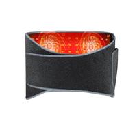 Red Light Therapy Belt for Body: Infrared Heating Vibration Massage Wrap Pad for Waist, Shoulder, Belly Pain Relief, Portable Relaxation Device for Home, Women & Men (Gray Black)