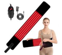 Red Light Therapy Belt, Upgraded Infrared Light Therapy Wrap for Body Waist Shoulder Back Muscle Pain Relief, 150LEDs Beads(660/880) nm, Timer Remote Control Black
