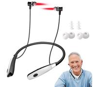 Red Light Therapy Device for Ears - Portable 2-in-1 650nm Red Light Therapy Kit with Ear Canal Silicone Cover and Nasal Sleeve, Rechargeable Hands-Free