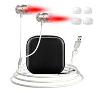 Red Light Therapy Device- Upgraded 650nm Red Light Therapy for Ears with USB & Type-C, Includes 2 Pairs of Silicone Ear Tips and Storage Case