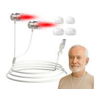 Red Light Therapy Device- Upgraded 650nm Red Light Therapy for Ears with USB & Type-C, Includes 2 Pairs of Silicone Ear Tips and Storage Case