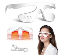 Red Light Therapy Eye Massager, 630±10nm Rechargeable Eye Care Device with 3 Intensities & Smart Timer, Lightweight Portable Eyemask to Relieve EyeFatigue, for Daily EyeSkincare