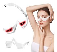 Red Light Therapy Eye Massager with Microcurrent, 4 Modes Under Eye Glasses for Dark Circles, Eye Bags, Puffiness, Wrinkles & Eye Fatigue Relief, USB Rechargeable