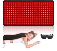 Red Light Therapy for Body, 24" x 12" Large Infrared Red Light Therapy Mat Belt, 48W Portable 660nm 850nm Light Therapy Pad with Timer for Back Belly Shoulder Muscle Pain Relief