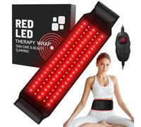 Red Light Therapy for Body:5 Light Levels Infrared Light Heat Therapy Belt Wrap for Back/Waist/Muscle/Pain Relief 660nm & 850nm Led Beads Red Light Therapy Device with Timer