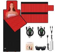 Red Light Theràpy for Body, 83" x 69.3" Large Infrared Red Light Theràpy Mat Sleep Bag with Timer for Back Belly Shoulder Muscle Pain Relief, Smart 660nm & 850nm Red Light Theràpy Device for Home Use