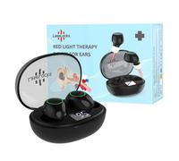 Red Light Therapy for Ears, 650nm Ear Wellness Device, Red Light Therapy Device, Bluetooth Headset Design, with Charging Case & 2 Pairs of Silicone Ear Tips