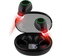 Red Light Therapy for Ears, 650nm Ear Wellness Device, Red Light Therapy Device, Bluetooth Headset Design, with Charging Case & 2 Pairs of Silicone Ear Tips
