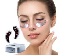 Red Light Therapy for Eyes,Eye Red Light Therapy Under-Eye Patches,Portable under-eye massager patches,Rechargeable LED Eyes Therapy for Anti-Aging, Eye bags,Skin Firming & Radiant Glow at Home,Sliver
