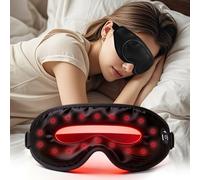 Red Light Therapy for Eyes, Zero Eye Pressure Eye Mask 660nm & 850nm, Rechargeable Under-Eye Device, Silk-Soft & Breathable, Light Blocking, Unisex for Side Sleepers, Reduces Dark Circles & Puffiness