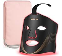 Red Light Therapy for Face - 6 Modes Portable Led Face Mask Light Therapy with Remote, Time Adjustment, Near-Infrared Skin Tightening Device at Home & Travel Skincare, 400 LEDs