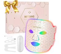 Red Light Therapy for Face, 7 Colors Led Light Therapy Silicone Facial Mask - Birthday, Christmas, Mothers Day, Valentines Day, Self Care Gifts for Her Women Mom Best Friend Wife (Pink)