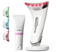 Red Light Therapy for Face and Neck, Renewal Face Lift Device with Vibration Tech, 3 in 1 Face Massager Tool with Thermals, True Beauty Glow Facial Sculptor for Wrinkles, Double Chin