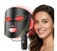 Red Light Therapy for Face - Portable Led Face Mask Light Therapy with Remote, 3 Modes, Near-Infrared 850 Red Light Mask with Timing Function, Led Light Therapy at Home 180 LED Beads